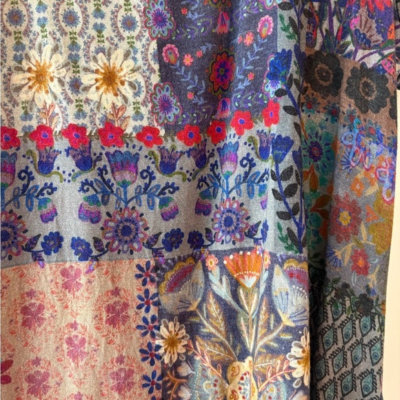 NATURAL LIFE Devon Buttersoft Colorful Patchwork Short Sleeve Top NWT XL - Picture 4 of 6